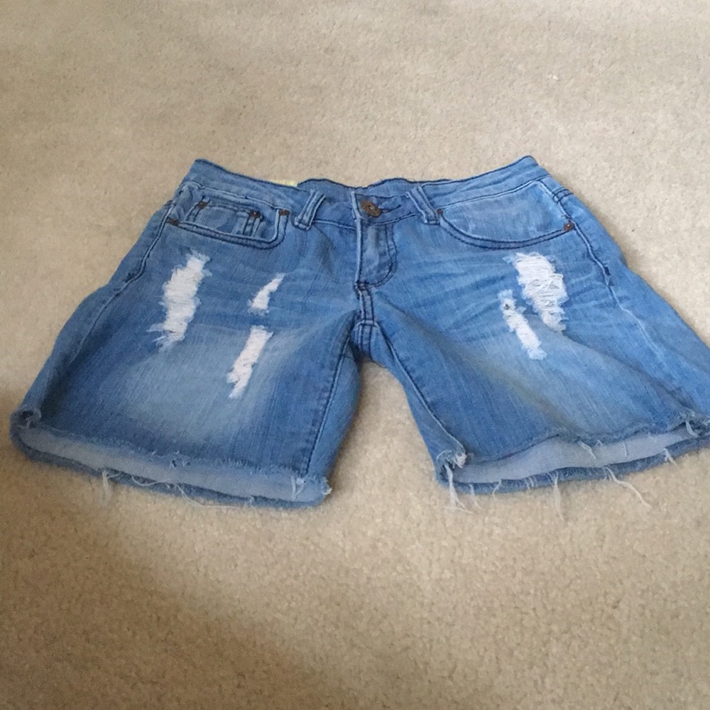 Light colored jean shorts